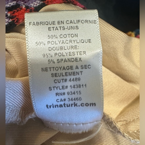 Trina Turk Perleen Rainbow Honeycomb Hippie Pant Size P(p 0-2) NWOT - Picture 8 of 13